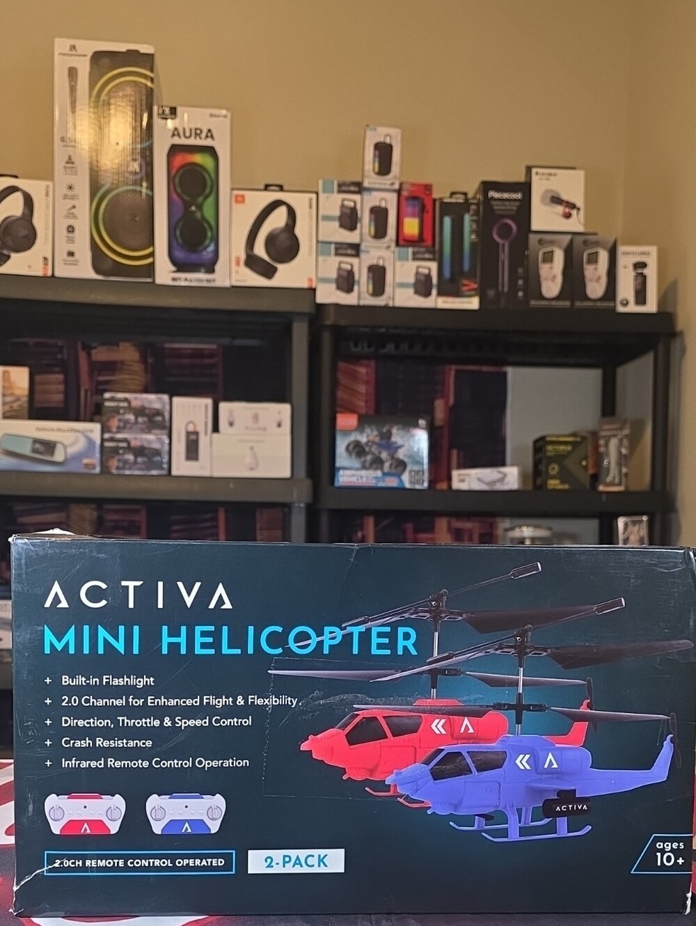 Ativa Mini Helicopter 2-Pack — Red & Blue Infrared RC Helicopters
